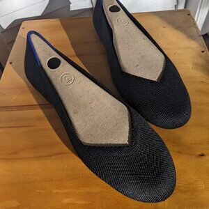 Black Rothy's "the flat", round toe, size 9